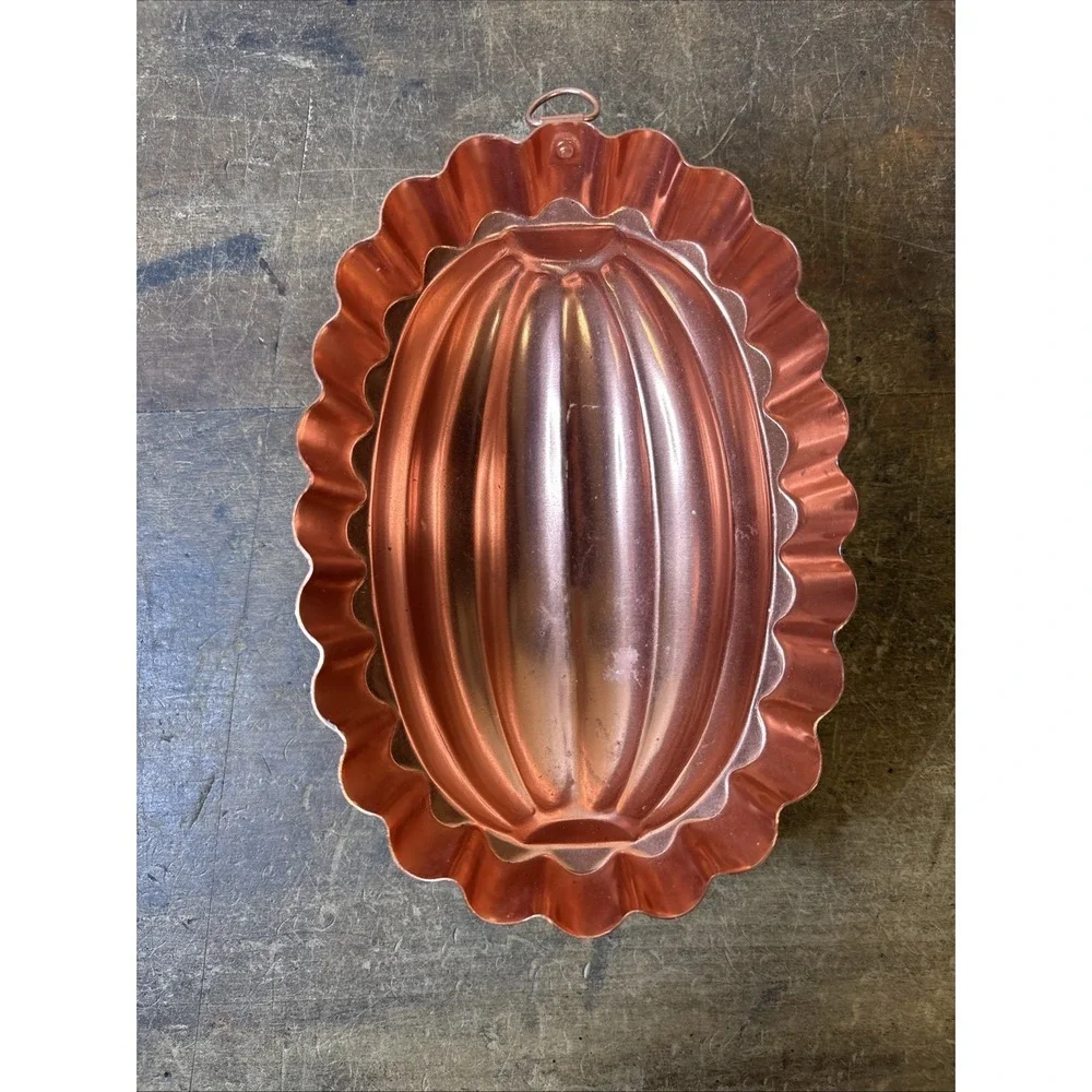 LOT of 3 Copper Toned Jello-O Mold Wall Hangings Vintage